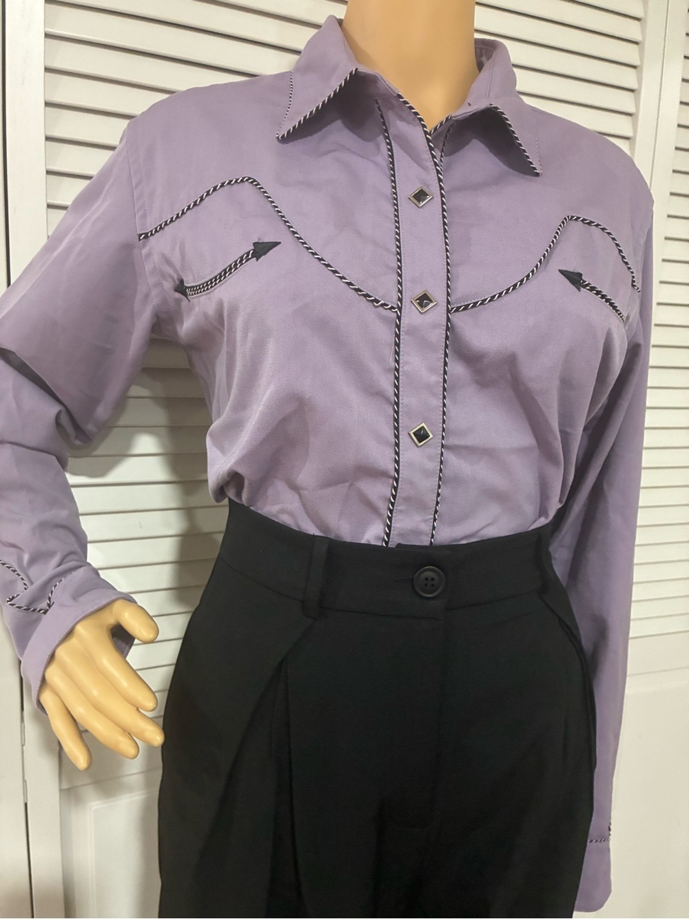Panhandle Slim Lavender Western Button-Down Shirt